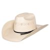 Straw Cowboy Hats * | American Hats Fancy Vent Ivory Black 4-1/4In. Brim Round Oval Straw Cowboy Hat