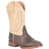 Boots * | Roper Footwear Kids Brown Vamp Tan Shaft With Arrow Embroidery Boot