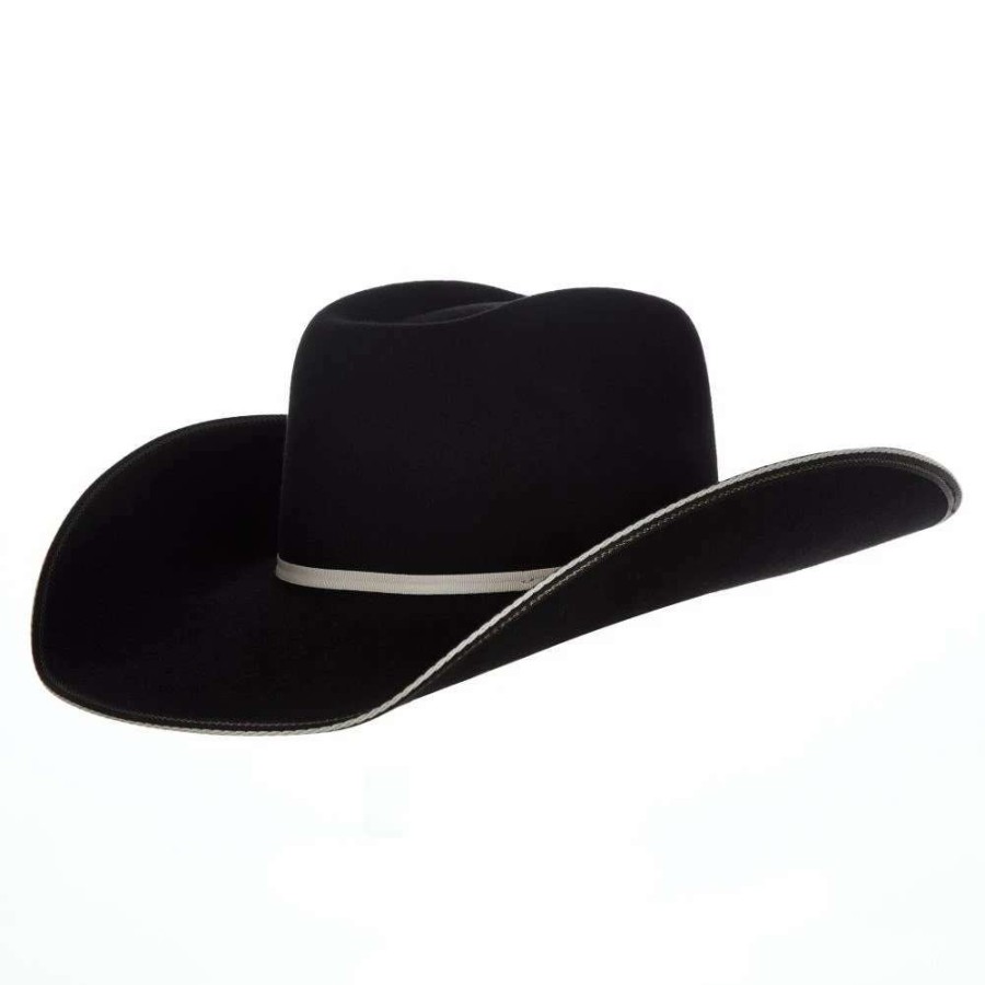 Felt Cowboy Hats * | Resistol 4X Tuff Hedeman Black Snake Eyes Felt Hat