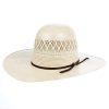 Straw Cowboy Hats * | Mf Western Products M&F Twister 20X Shantung Two Tone 4 1/4` Brim Straw Cowboy Hat