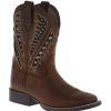 Boots * | Ariat Kids Quickdraw Venttek Distressed Brown Boot