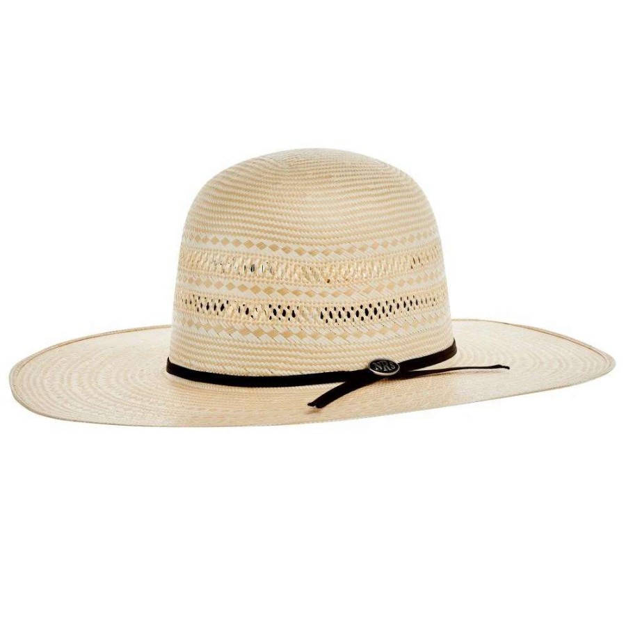 Straw Cowboy Hats * | Mf Western Products Nrs 20X Two Tone Double Row Vent 4 1/2 Inch Brim Open Crown Straw Cowboy Hat