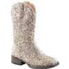 Boots * | Roper Childrens Silver Glitter Galor Cowgirl Boot