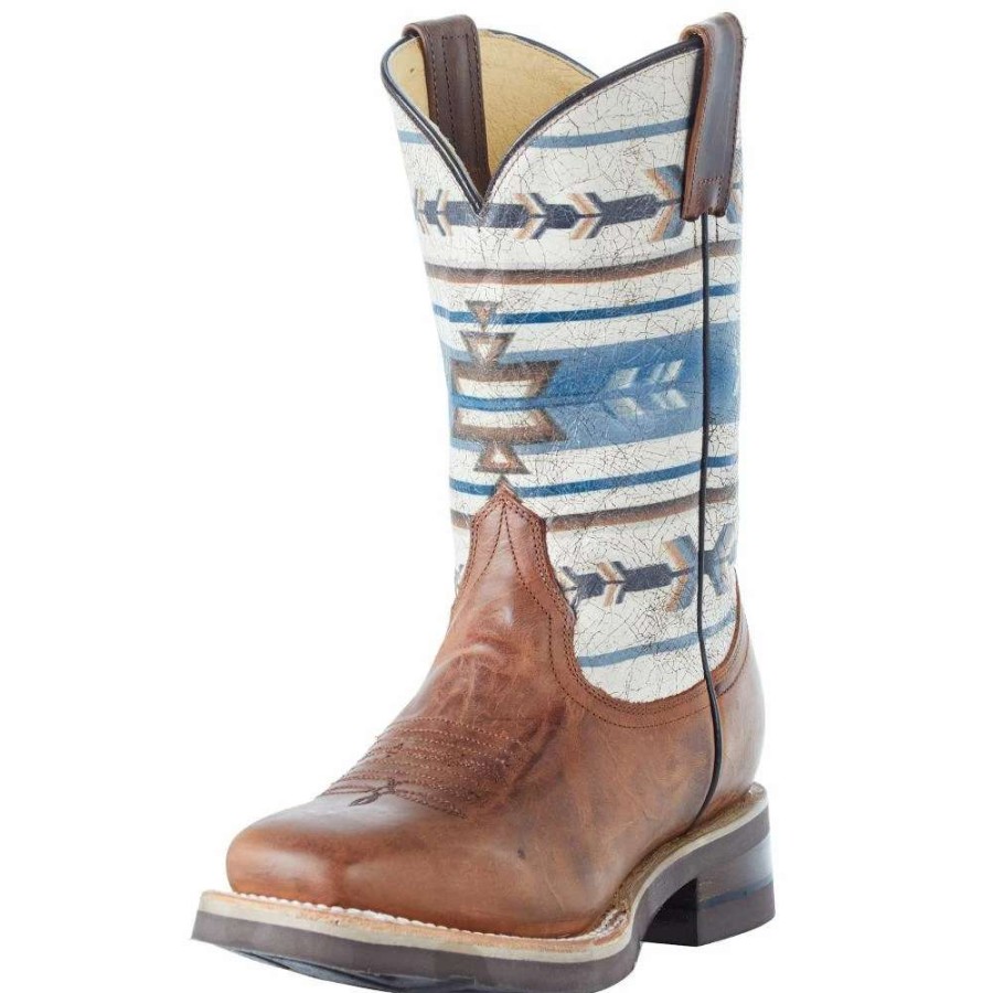 Boots * | Roper Youth Cowboy Aztec Square Toe Boot