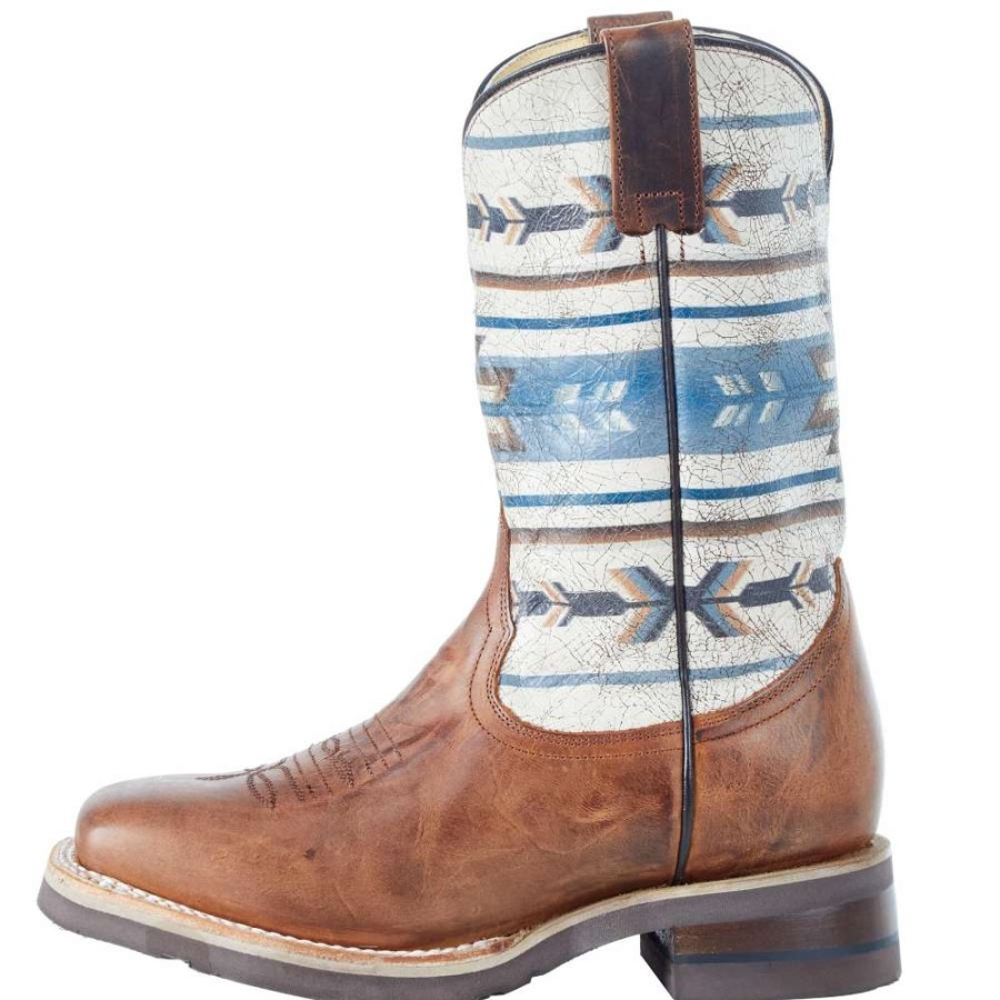 Boots * | Roper Youth Cowboy Aztec Square Toe Boot