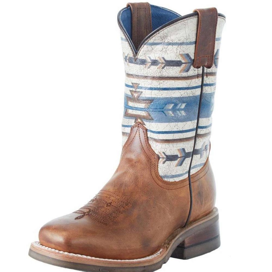 Boots * | Roper Kids Cowboy Aztec Square Toe Boot