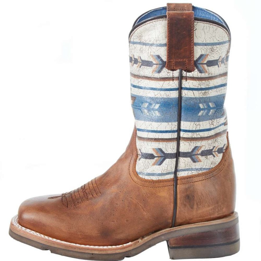 Boots * | Roper Kids Cowboy Aztec Square Toe Boot