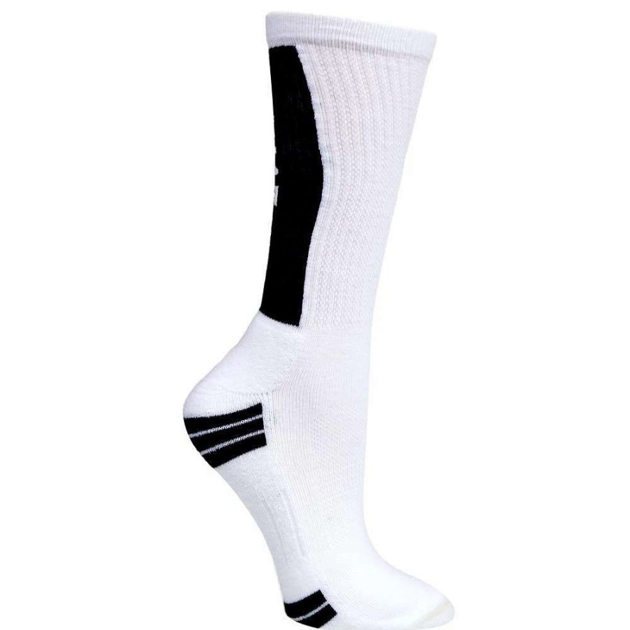 Boots * | Nestery Hoisery Unisex Ariat Venttex White 2Pk Mid Calf Performance Socks