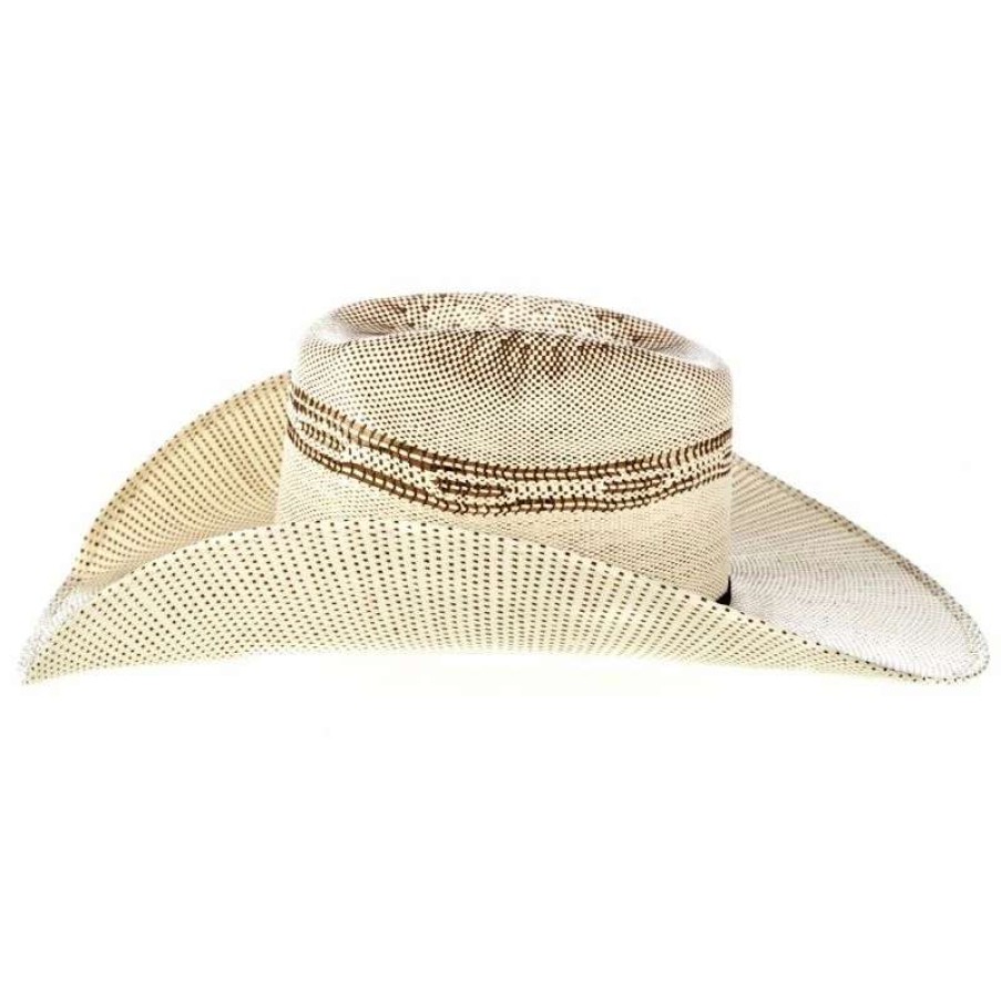 Straw Cowboy Hats * | Mf Western Products Twister Brown Bangora Straw Cowboy Hat