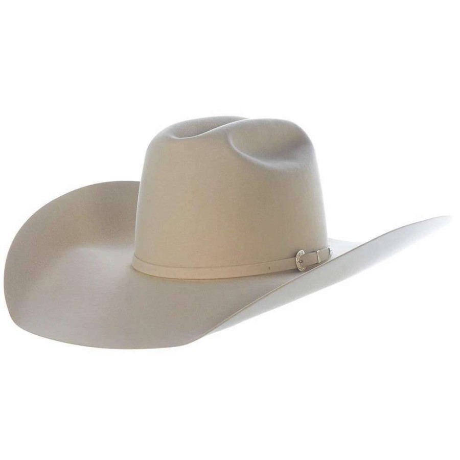 Felt Cowboy Hats * | American Hats 40X Bone Self Band 5In. Brim Open Crown Felt Cowboy Hat