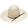 Straw Cowboy Hats * | Mf Western Products Nrs 20X Ivory Shantung 4 1/4 Inch Brim Open Crown Straw Cowboy Hat