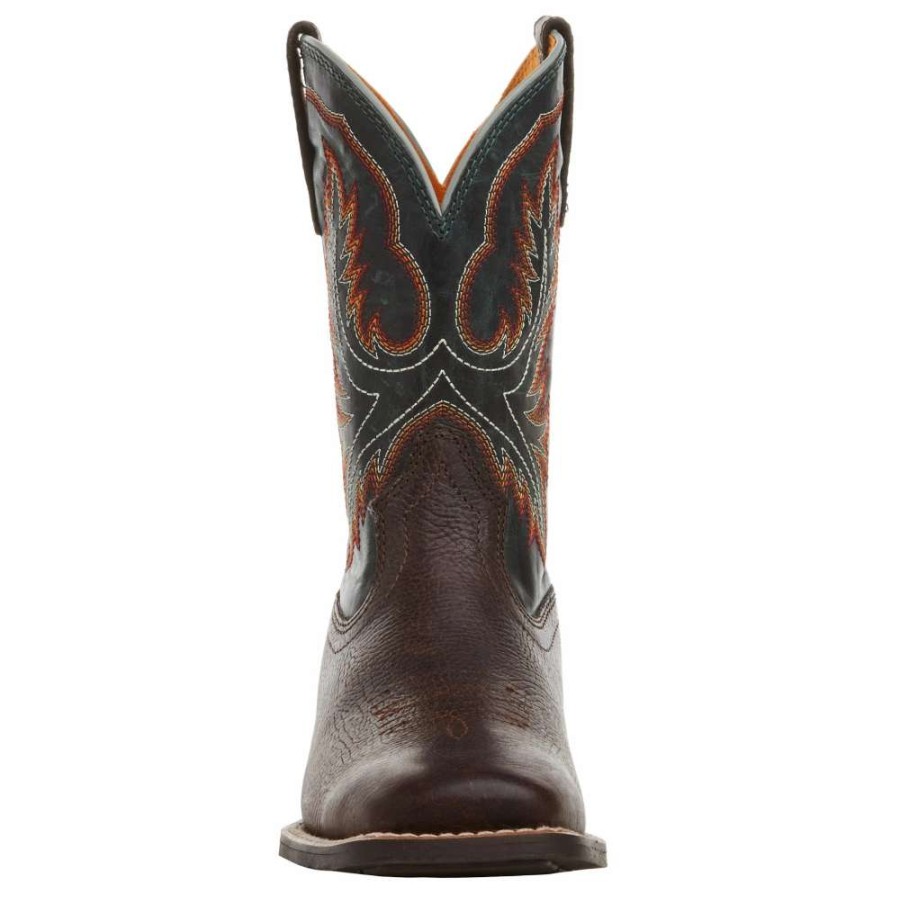 Boots * | Ariat Youth Wilder Hat Box Brown And Deepest Teal Boot