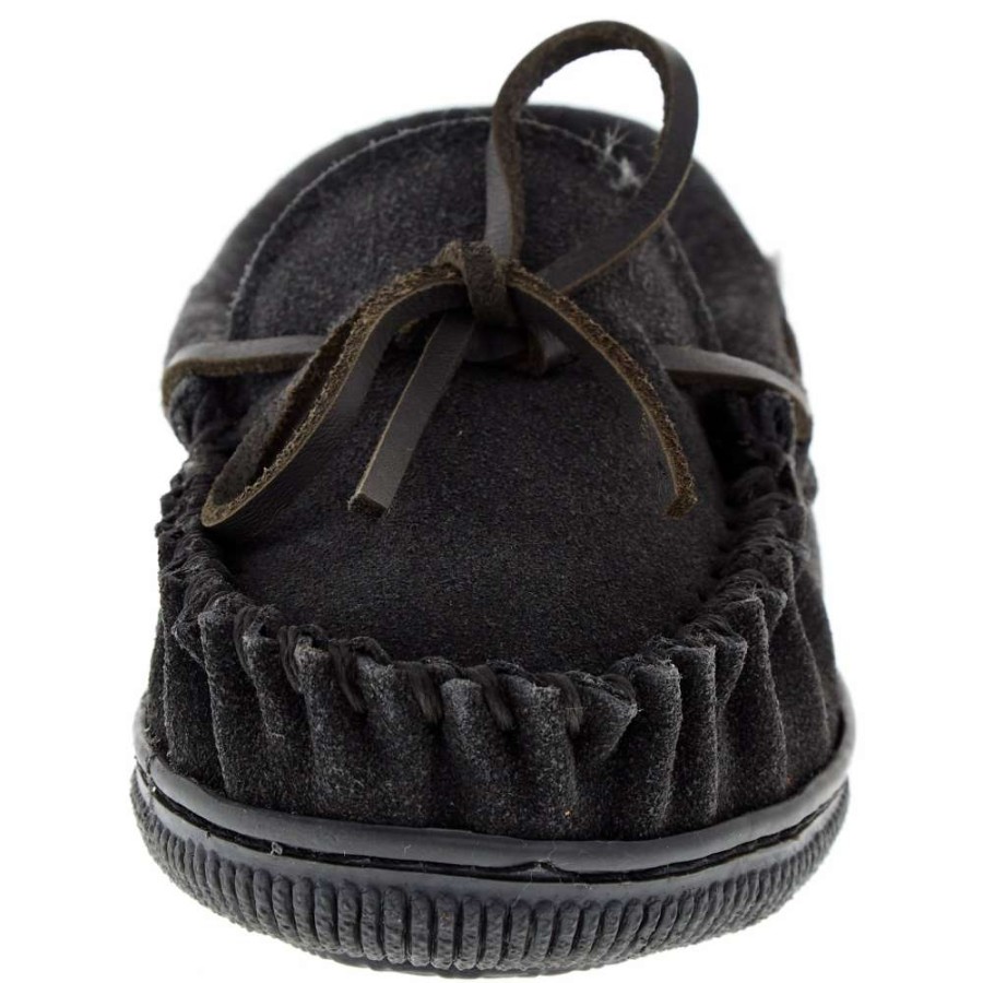 Boots * | Minnetonka Kids Charcoal House Shoe