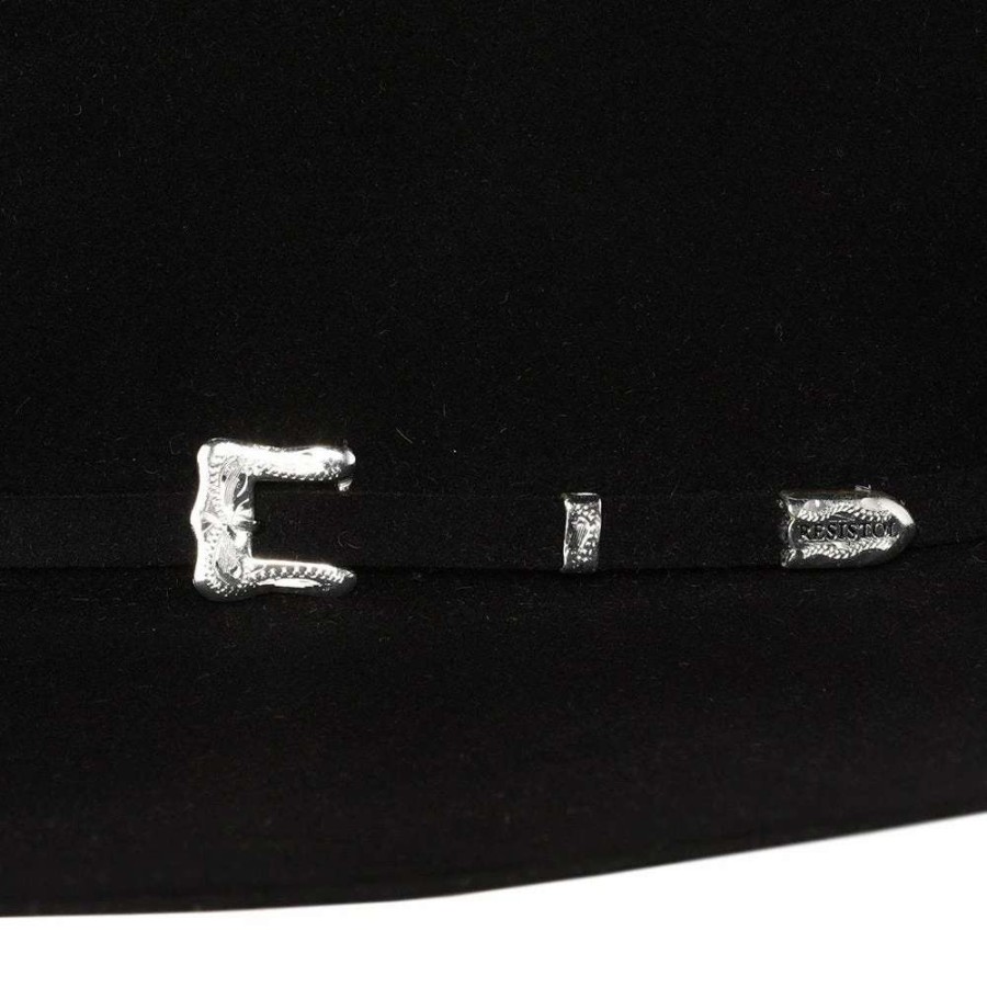 Felt Cowboy Hats * | Resistol 20X Black Gold 4 /4In. Brim Open Crown Felt Cowboy Hat