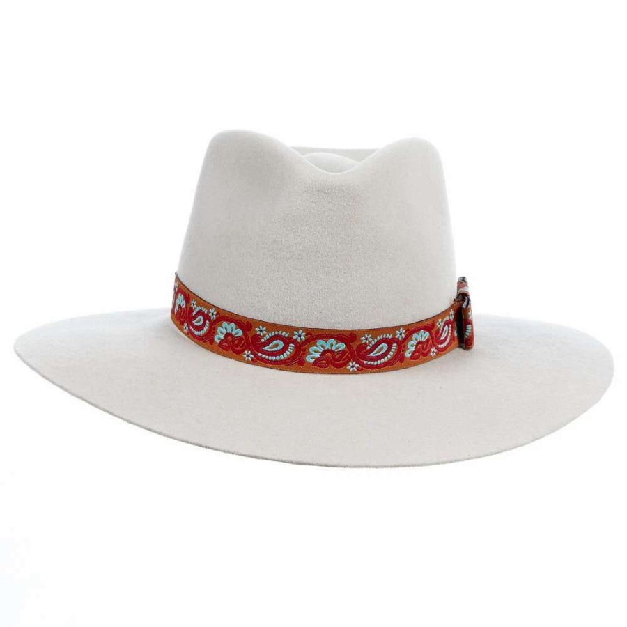 Kids' Cowboy Hats * | Mf Western Products M&F Girls Pinch Front Silver Belly Fashion Hat 3 1/2` Brim