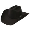 Felt Cowboy Hats * | Resistol 6X Black Ustrc Pre-Creased Felt Cowboy Hat