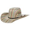 Kids' Cowboy Hats * | Mf Western Products M+F Kids Multi Colored Straw Cowboy Hat