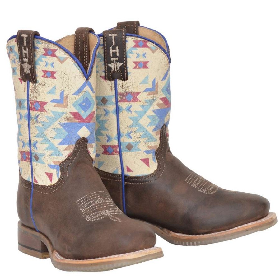 Boots * | Tin Haul Kids Geronimo Saddle Up Sole Square Boot