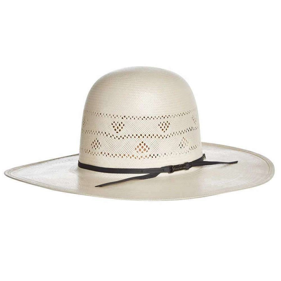 Straw Cowboy Hats * | American Hats Double Triangle Vent 4 1/4In. Brim Open Crown