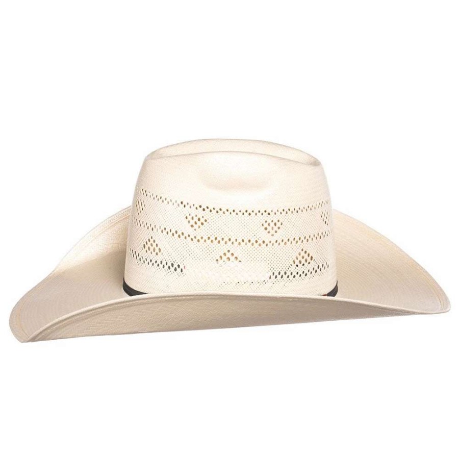 Straw Cowboy Hats * | American Hats Double Triangle Vent 4 1/4In. Brim Open Crown