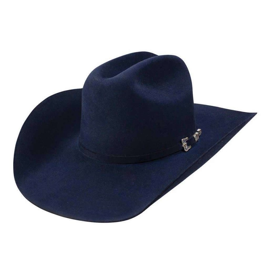 Felt Cowboy Hats * | Resistol 30X Navy Grand 4 1/4In. Brim Open Crown Felt Hat