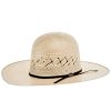 Straw Cowboy Hats * | Mf Western Products Nrs 20X Two Tone With Diamond Vent 4 1/4 Inch Brim Open Crown Straw Cowboy Hat