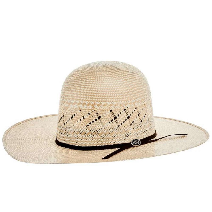 Straw Cowboy Hats * | Mf Western Products Nrs 20X Two Tone With Diamond Vent 4 1/4 Inch Brim Open Crown Straw Cowboy Hat