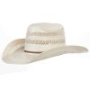 Straw Cowboy Hats * | American Hats Ahc 8100 Rancher Drilex Fancy Vent Ivory 4 1/4In. Brim Cowboy Hat