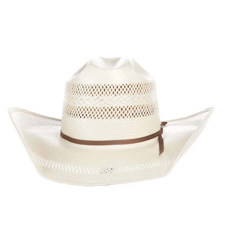 Straw Cowboy Hats * | American Hats Ahc 8100 Rancher Drilex Fancy Vent Ivory 4 1/4In. Brim Cowboy Hat