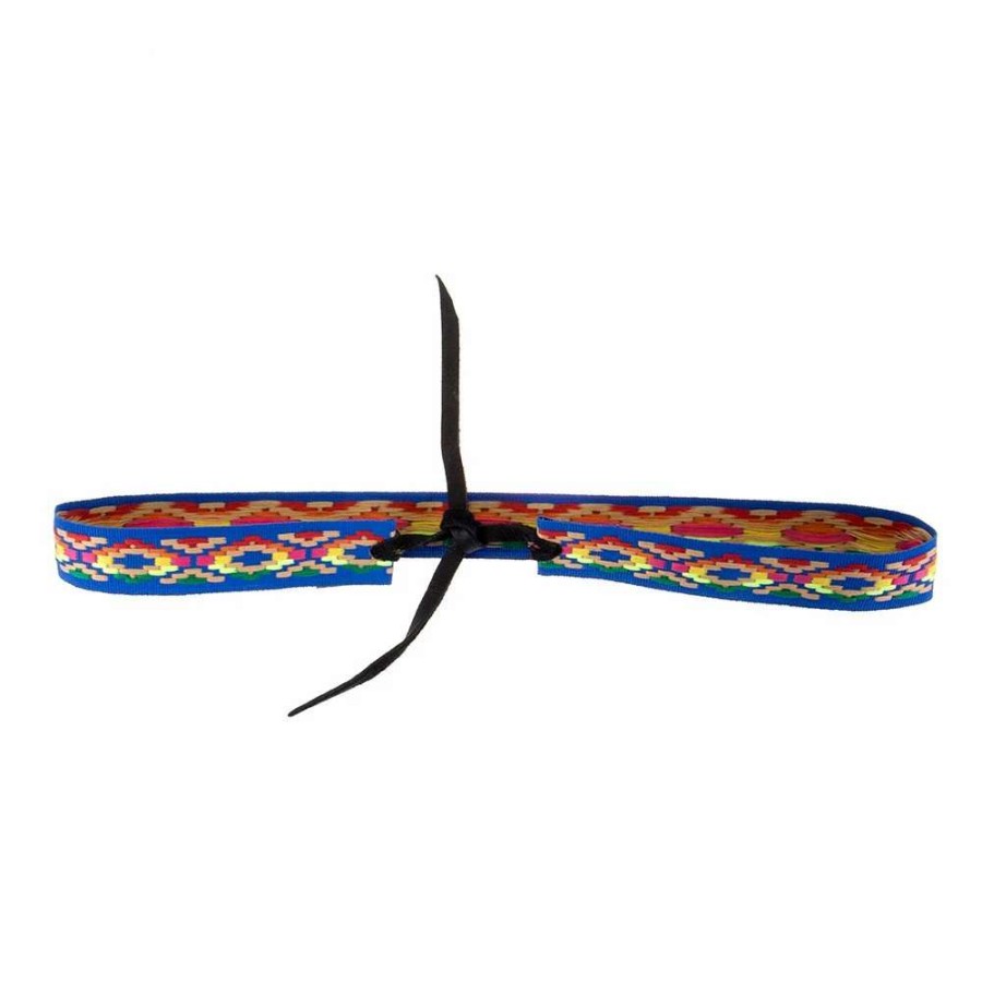 Hat Care & Accessories * | Austin Accent, Inc. Austin Accent Inc. Blue Multi Color Cloth Tie Back Hat Band