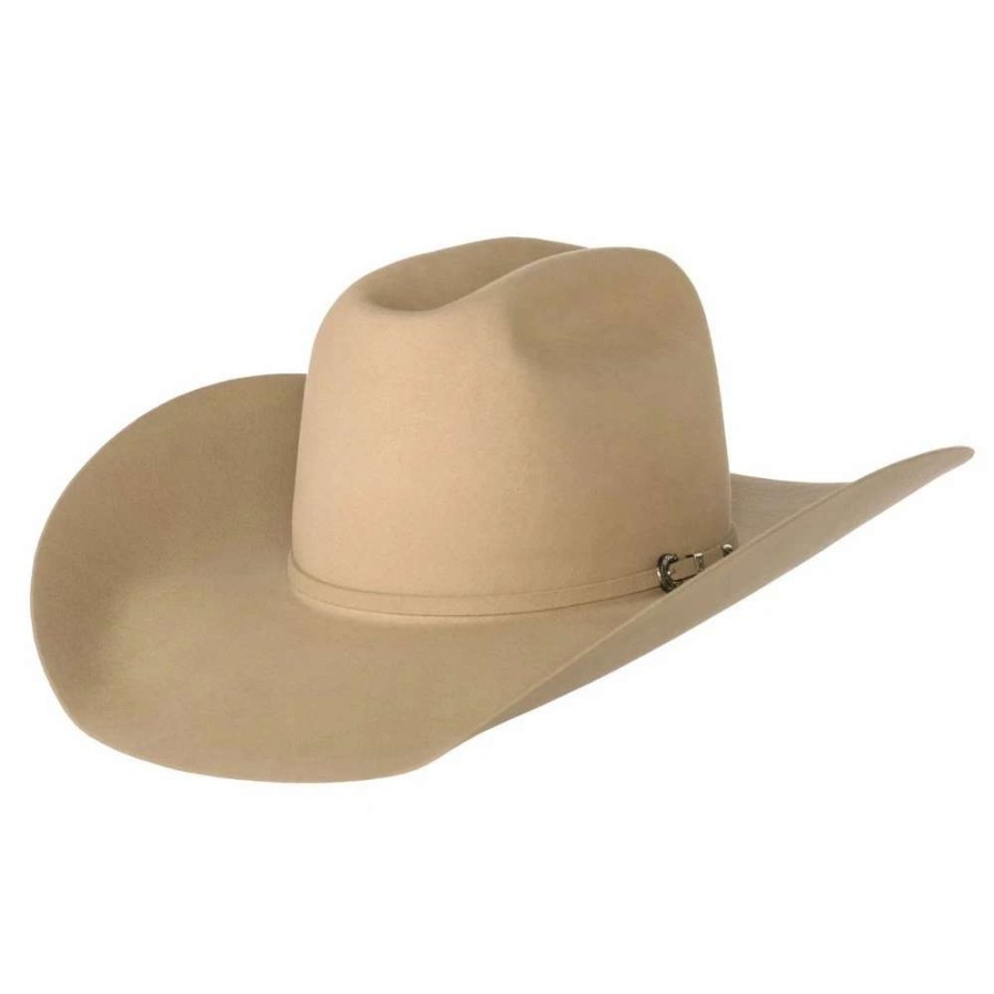 Felt Cowboy Hats * | Rodeo King 10X Buckskin 4 1/2In. Brim Self Band Felt Cowboy Hat