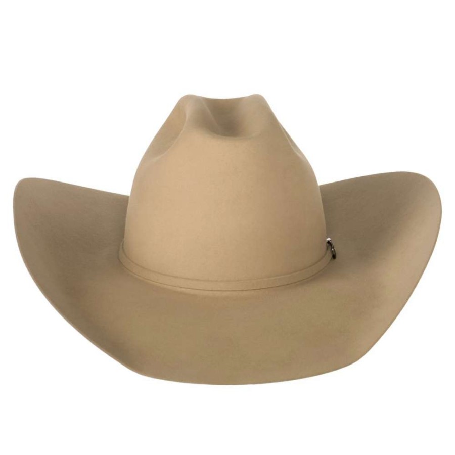 Felt Cowboy Hats * | Rodeo King 10X Buckskin 4 1/2In. Brim Self Band Felt Cowboy Hat