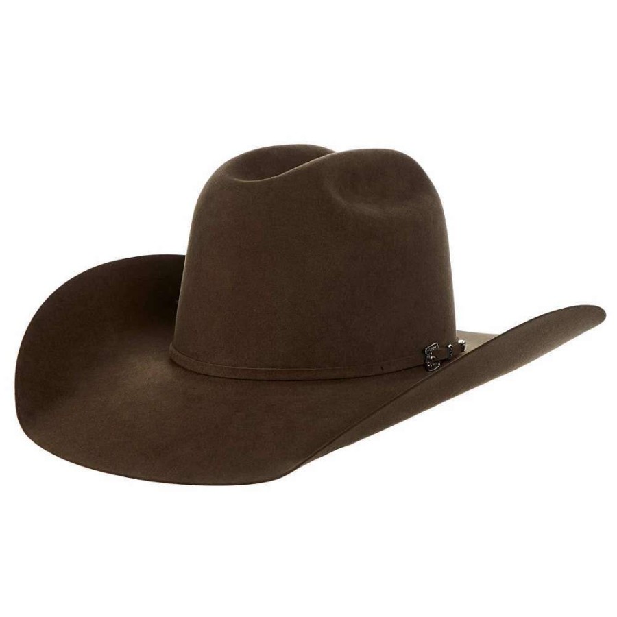 Felt Cowboy Hats * | American Hats Ahc Pecan 100X Self Band 4 1/4In. Brim Felt Cowboy Hat