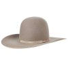 Felt Cowboy Hats * | Rodeo King 7X Ash/Natural Bound Edge Open Crown 4-1/2In. Brim Natural Band Felt Cowboy Hat