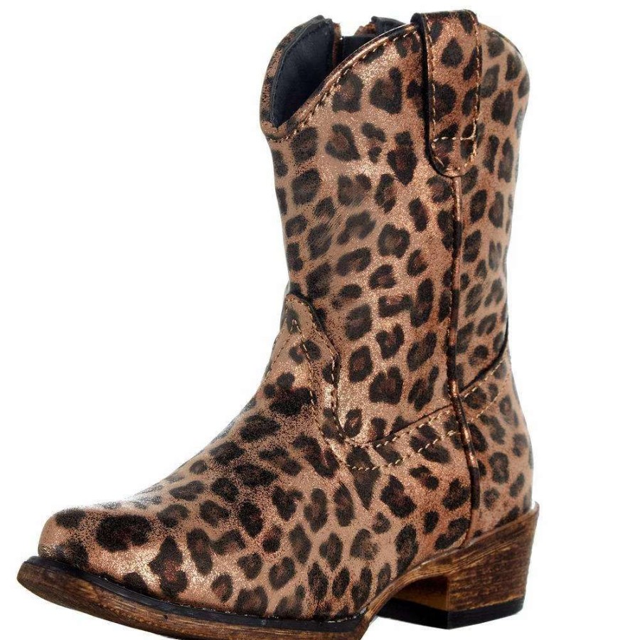 Boots * | Roper Toddler Riley Leopard Snip Toe Boot