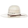 Straw Cowboy Hats * | American Hats Ahc 8300 Fancy Vent Ivory 4 1/4In. Brim Round Oval Open Crown Cowboy Hat