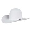 Felt Cowboy Hats * | American Hats Ahc 6X White 2 Cord White Band 4 1/4In. Brim Felt Hat