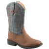 Boots * | Roper Footwear Kids Brown Embossed Caiman Print Boot