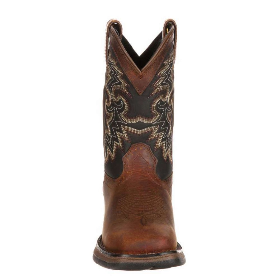 Boots * | Durango Boots Lil Duragno Kid Brown Square Toe Western Boot Dwbt050