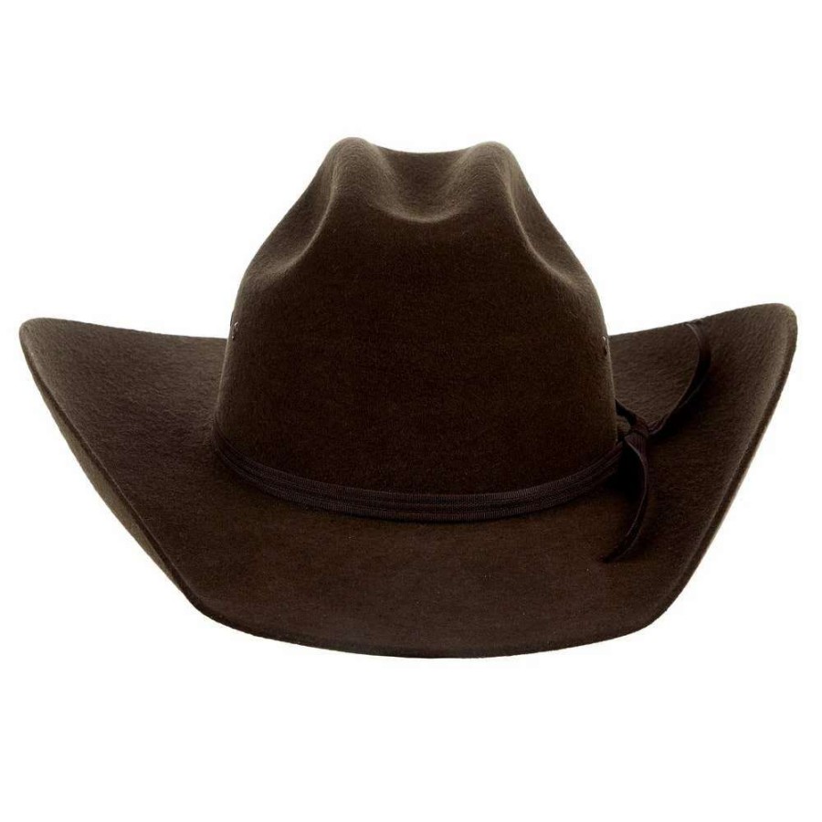 Kids' Cowboy Hats * | Mf Western Products M&F Twister Chocolate Youth Felt Hat Precreased