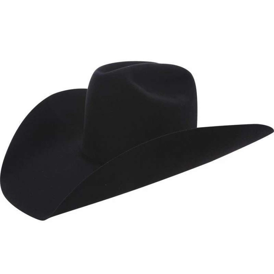 Felt Cowboy Hats * | American Hats 40X Black Open Crown 4-1/4In. Brim Felt Cowboy Hat