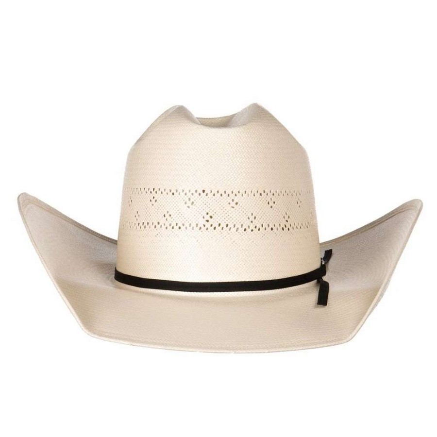 Straw Cowboy Hats * | American Hats 20 Star Premium Shantung Fancy Weave Open Crown 4-1/4In. Straw Cowboy Hat