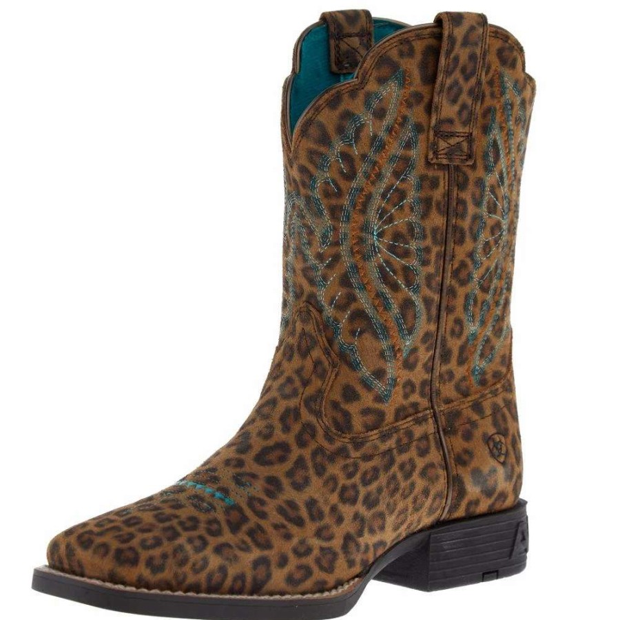 Boots * | Ariat Kids Primetime Faded Leopard Boot