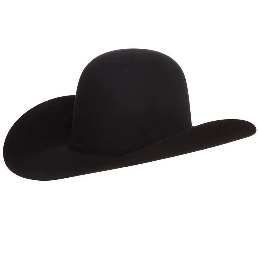 Felt Cowboy Hats * | American Hats Ahc 100X Black Self Band 4 1/4In. Brim Open Crown Felt Cowboy Hat