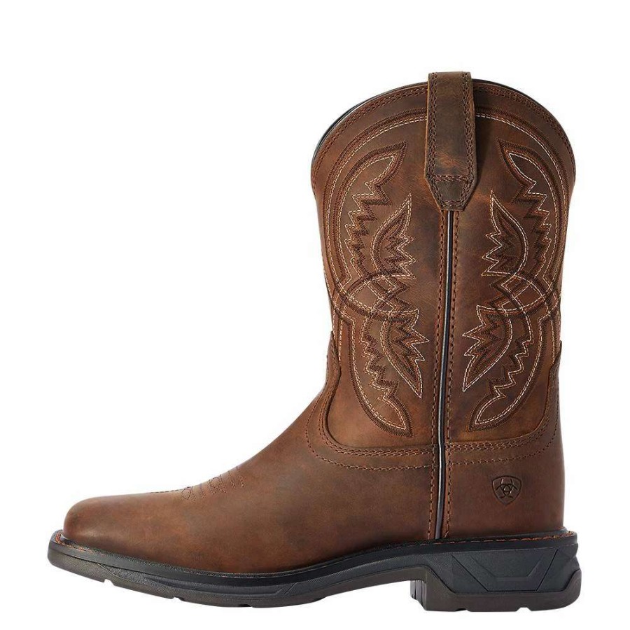 Boots * | Ariat Youth Coil Dirt Roads Workhog Xt Cowboy Boot