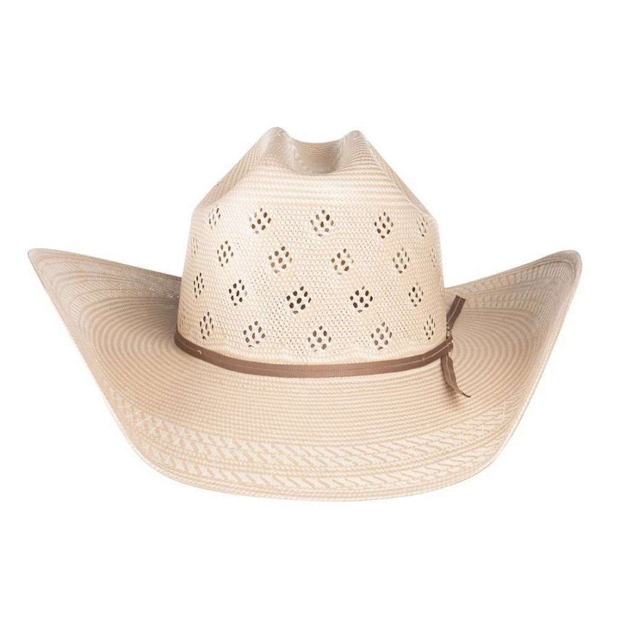 Straw Cowboy Hats * | American Hats Rancher Drilex Fancy Vent With Two Tone 4 1/4In. Brim