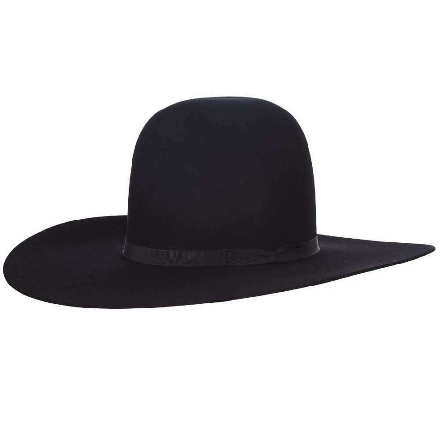 Felt Cowboy Hats * | Rodeo King 7X 4 /2In Brim Open Crown Felt Cowboy Hat Black