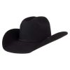 Felt Cowboy Hats * | American Hats 7X Black Rancher Crease 4 1/4In. Brim Felt Cowboy Hat