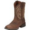 Boots * | Justin Boots Youth Canter Junior Dusky Brown Kids Cowboy Boots